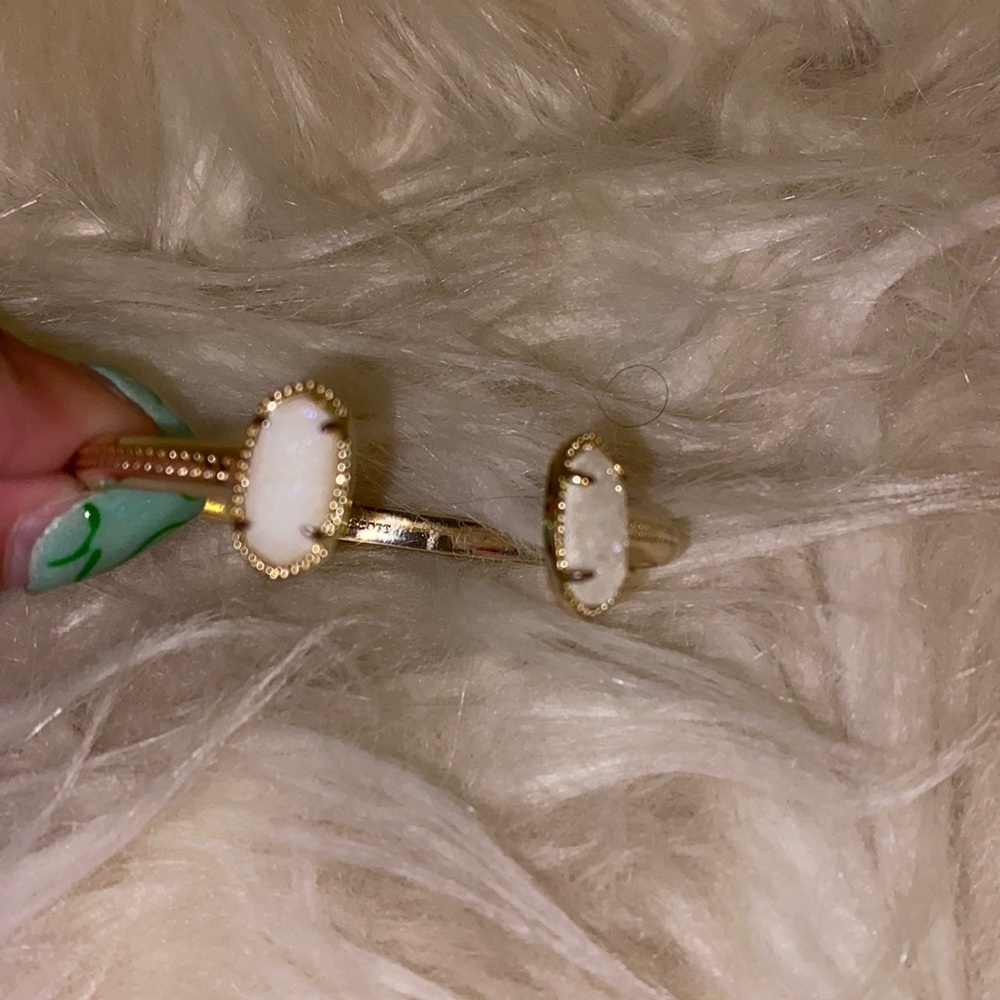 Kendra Scott Elton gold cuff iridescent drusy